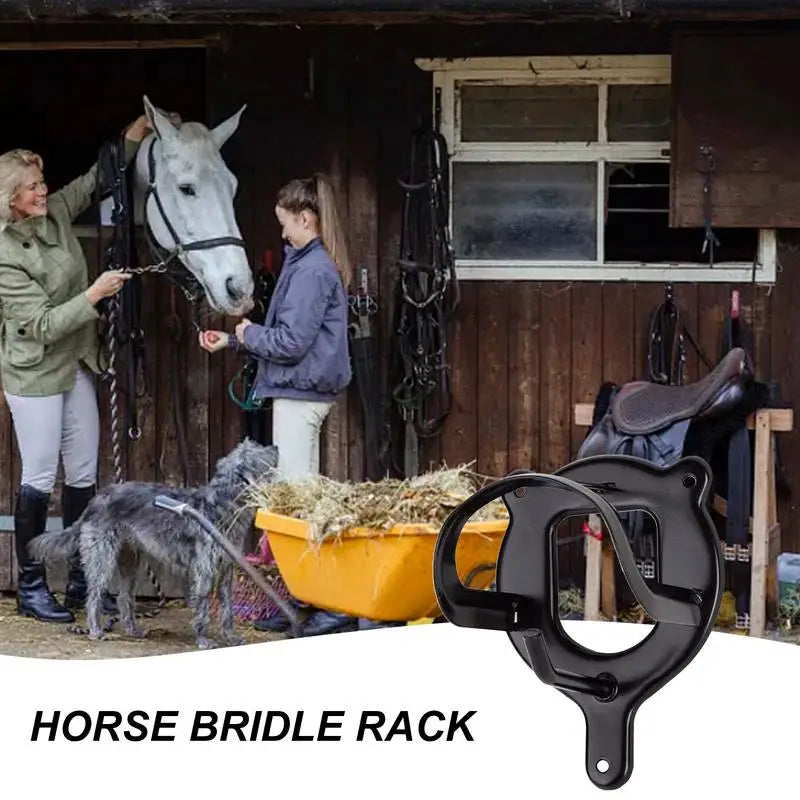 Bridle Hooks Stables Metal Halter Holder Hooks Portable Horse Bridle Hooks Horse Tack Harness Storage For Garage Porch Utility