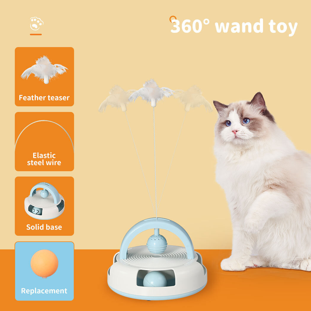 Pawz Interactive Pet Toy Set Cat Tunnel Bed Feather Teaser Dog Scratching Board