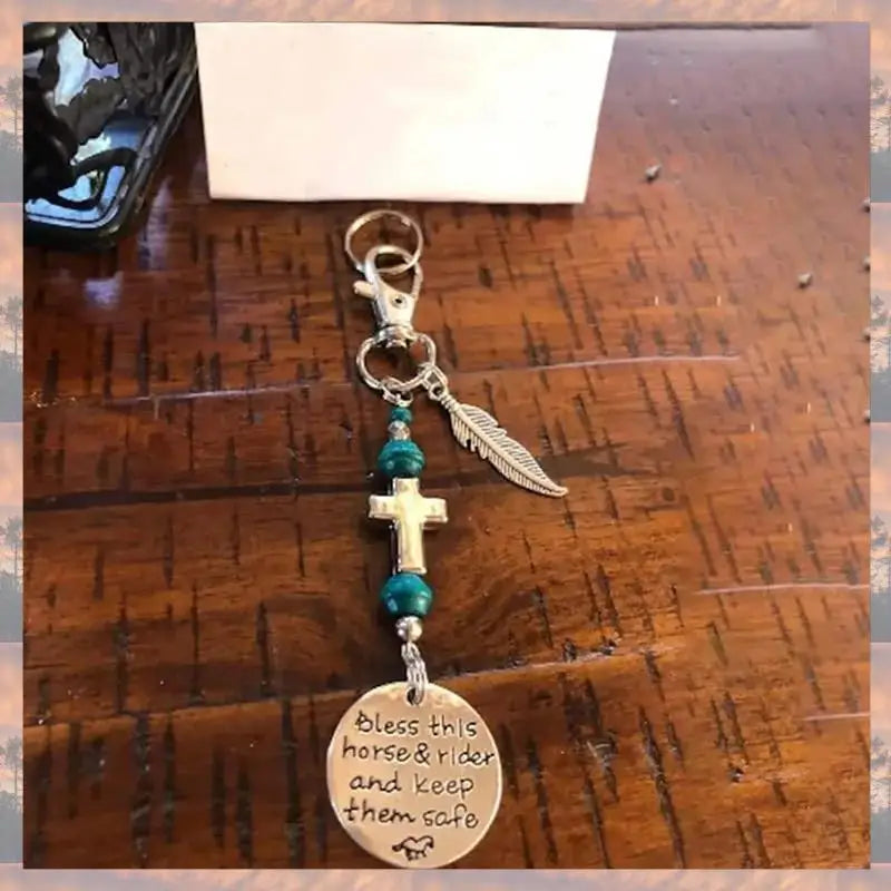 2025 Trend Horse Saddle And Bridle Charm Clip, Bless-This Horse And Rider Keep Safe Bridle Saddle Charm Gifts For Horse Rider