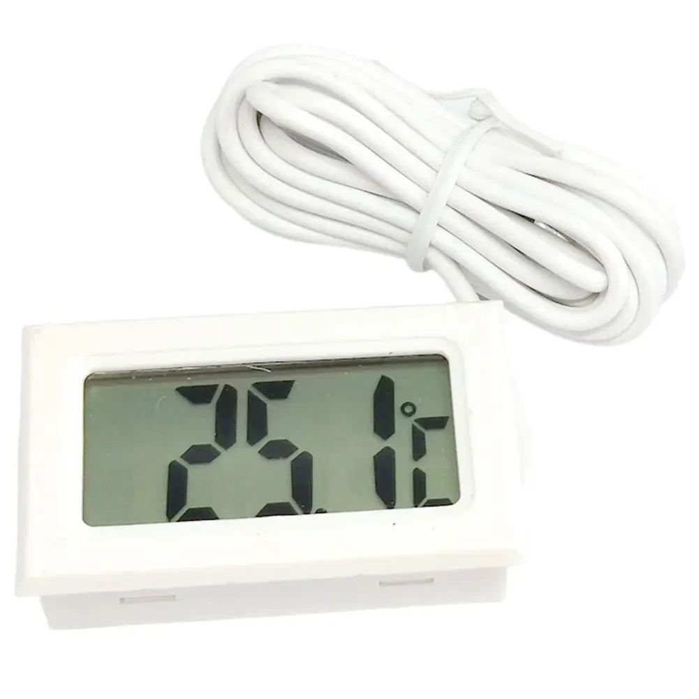 Waterproof Digital Thermometer with LCD Display Portable Temperature Sensor for Car Fish Tank and Refrigerator Use
