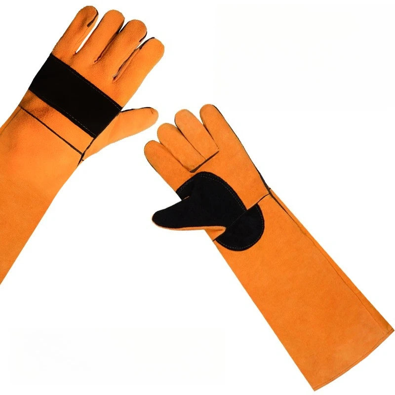 Anti-bite Safety Bite Gloves For Catch Dog Cat Reptile Animal Ultra Long Thickened Cowhide Pets Grasping Biting Protective Glove