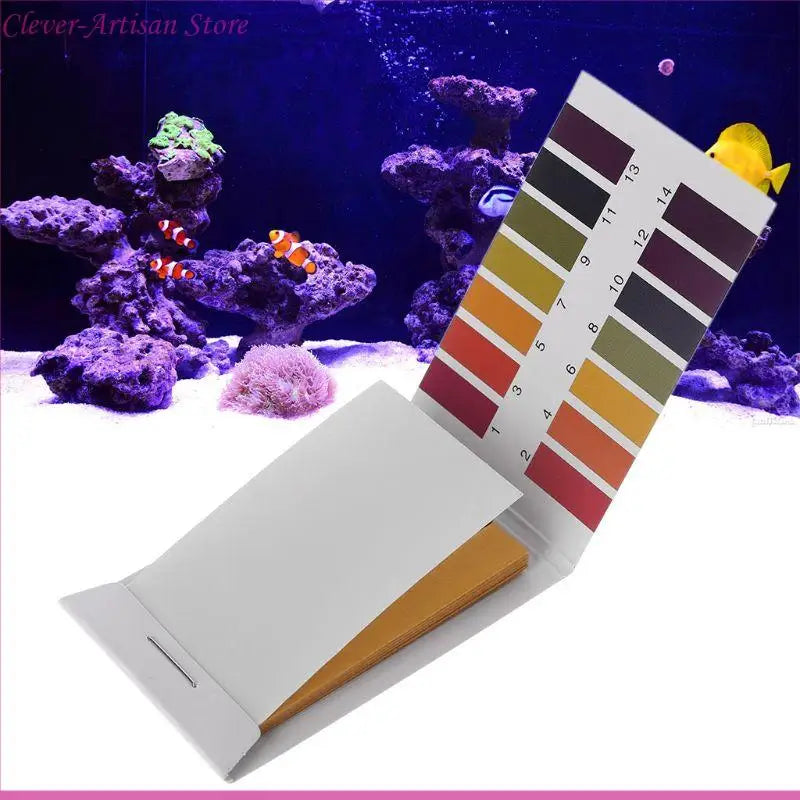 E06B 80 Pcs Aquarium Test Strip Fish for Tank Test Accurate Result for pH Easy Reading for Water Hydroponic & Soil Tes