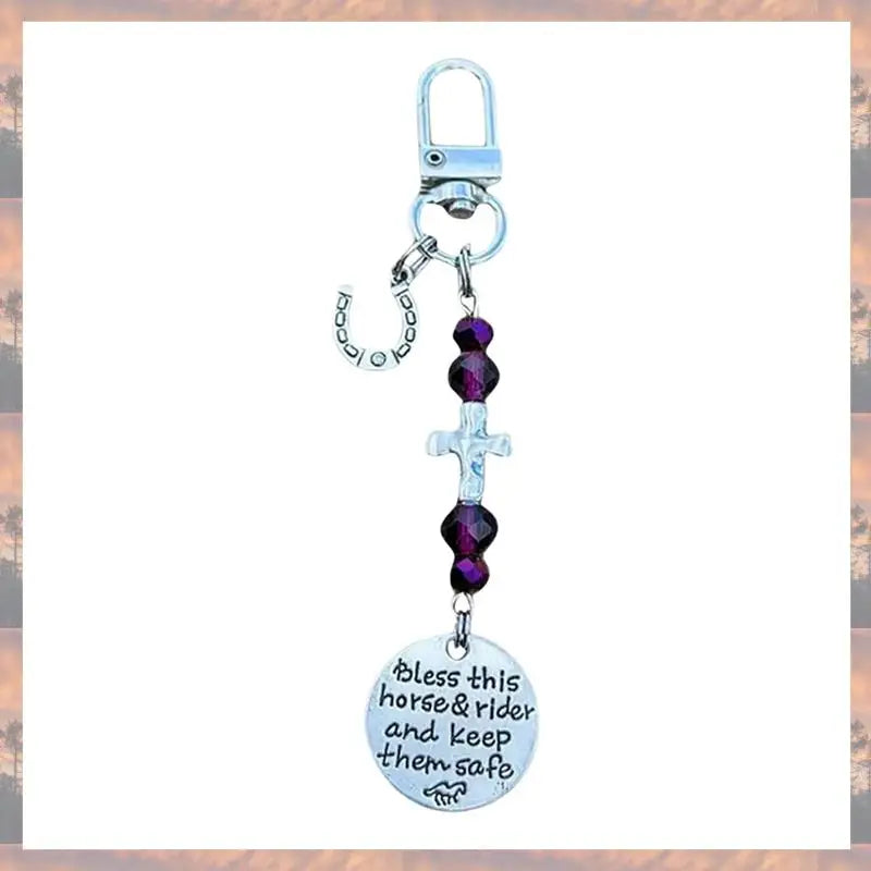 2025 Trend Horse Saddle And Bridle Charm Clip, Bless-This Horse And Rider Keep Safe Bridle Saddle Charm Gifts For Horse Rider