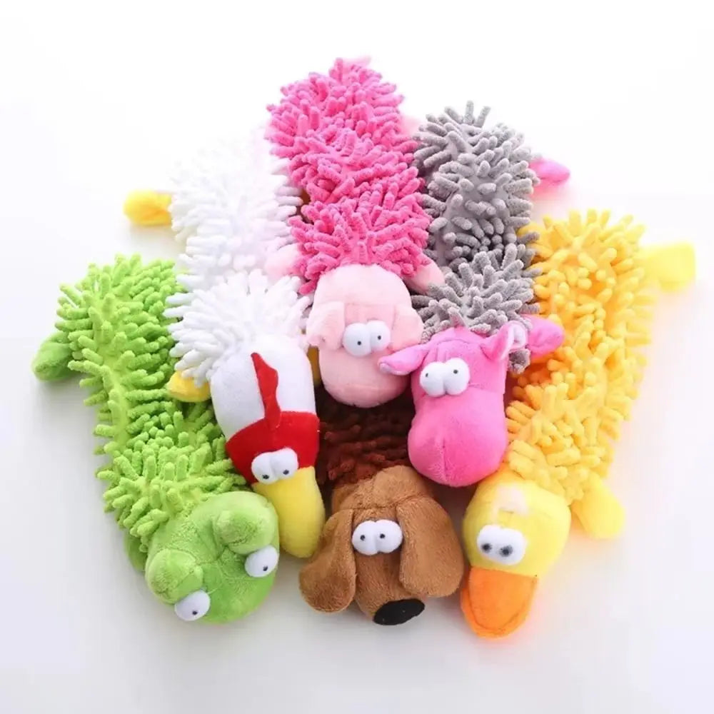 Plush Pet Plush Chew Sounding Toy With Squeaky Animal Shape Cat&Dog Vocalization Toy Bite Resistant Training Entertainment