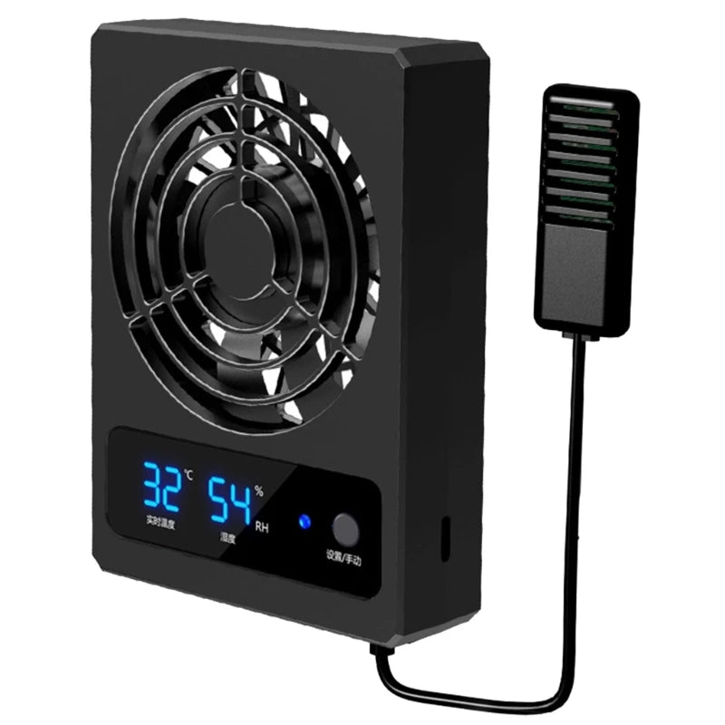 Reptiles Cooling Fan for Terrariums Low Noise Energy Saving Chiller Air Coolers Humidity Reducer Chiller Automatic Control B03D