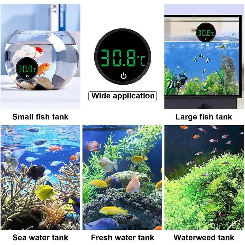 Aquarium Temperature Measurement Digital Display Design Accurate Aquarium Thermometers Fish Tank Accessories Portable Tank