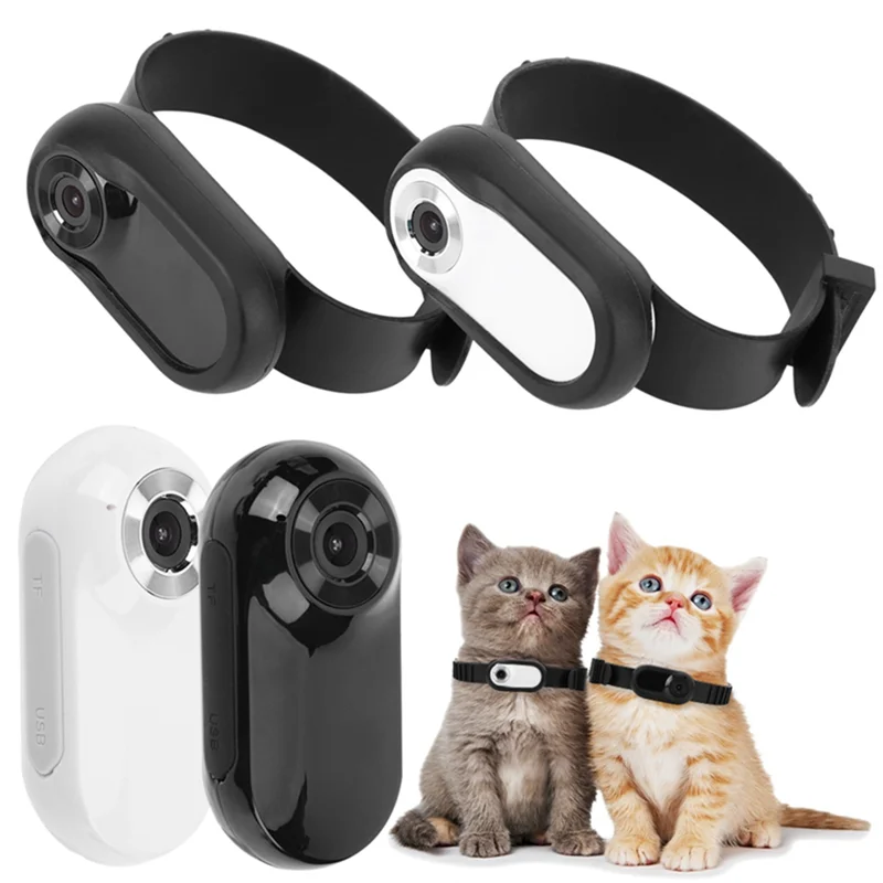 AY14 -1080P HD Wireless Collar Camera Cat Dog Pet Collar Camera Video Recorder Body Camera For Indoor/Outdoor With 32G Card