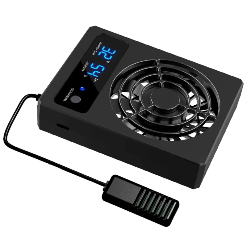 Reptiles Cooling Fan for Terrariums Low Noise Energy Saving Chiller Air Coolers Humidity Reducer Chiller Automatic Control B03D
