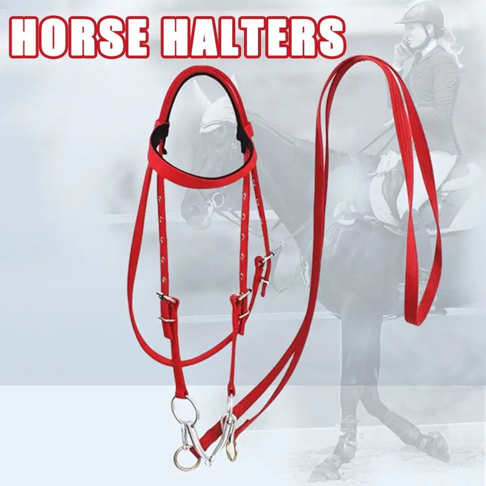 Thickened Horse Halters Comfortable Adjustable Strap Horse Neck Stretcher Durable Heavy Duty Horse Bridle Training Rope