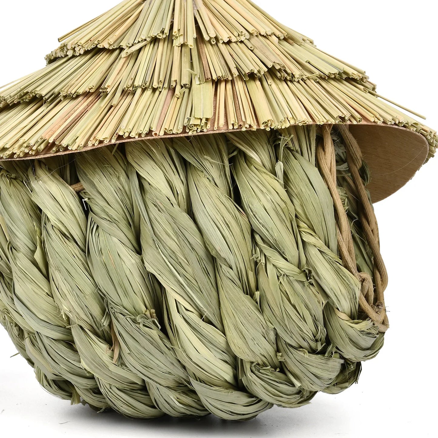 Straw Bird Nest Hanging Pet Bird House Bird Nest for Parrot Starling Canary Lovebird Parakeet Handmade Honeycomb Shape Bird Nest