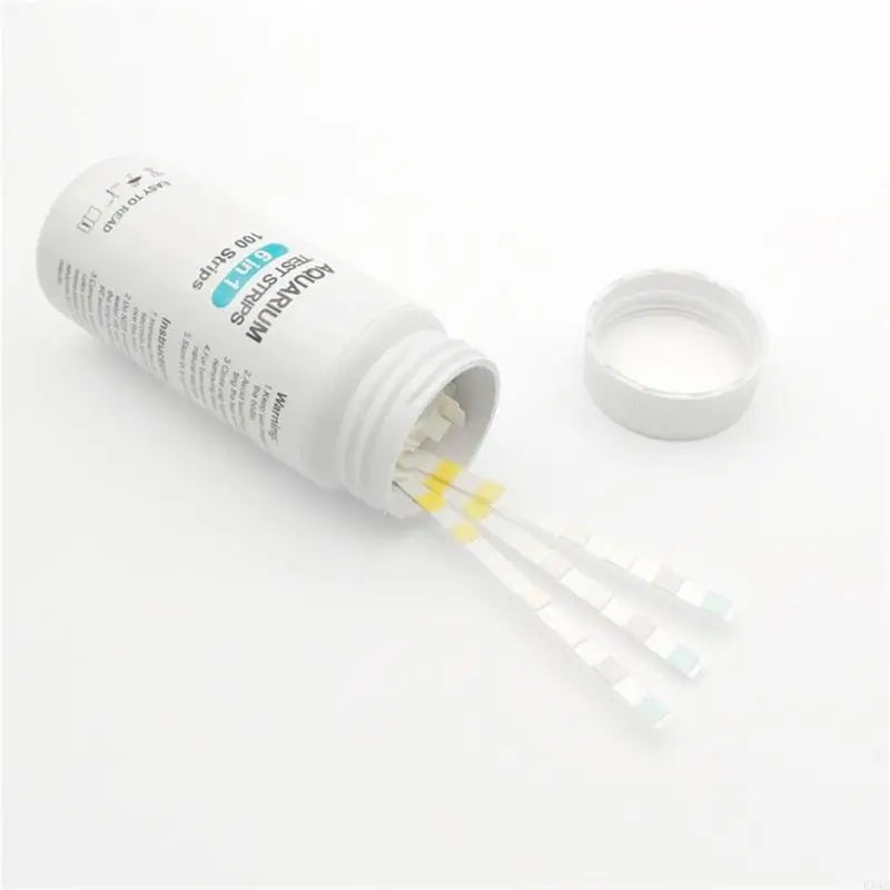 KX4B 6 in 1 100PCS Aquarium Testing Strips for Swimming Pool Water Test Strips for Fish Testing for Freshwater Saltwater