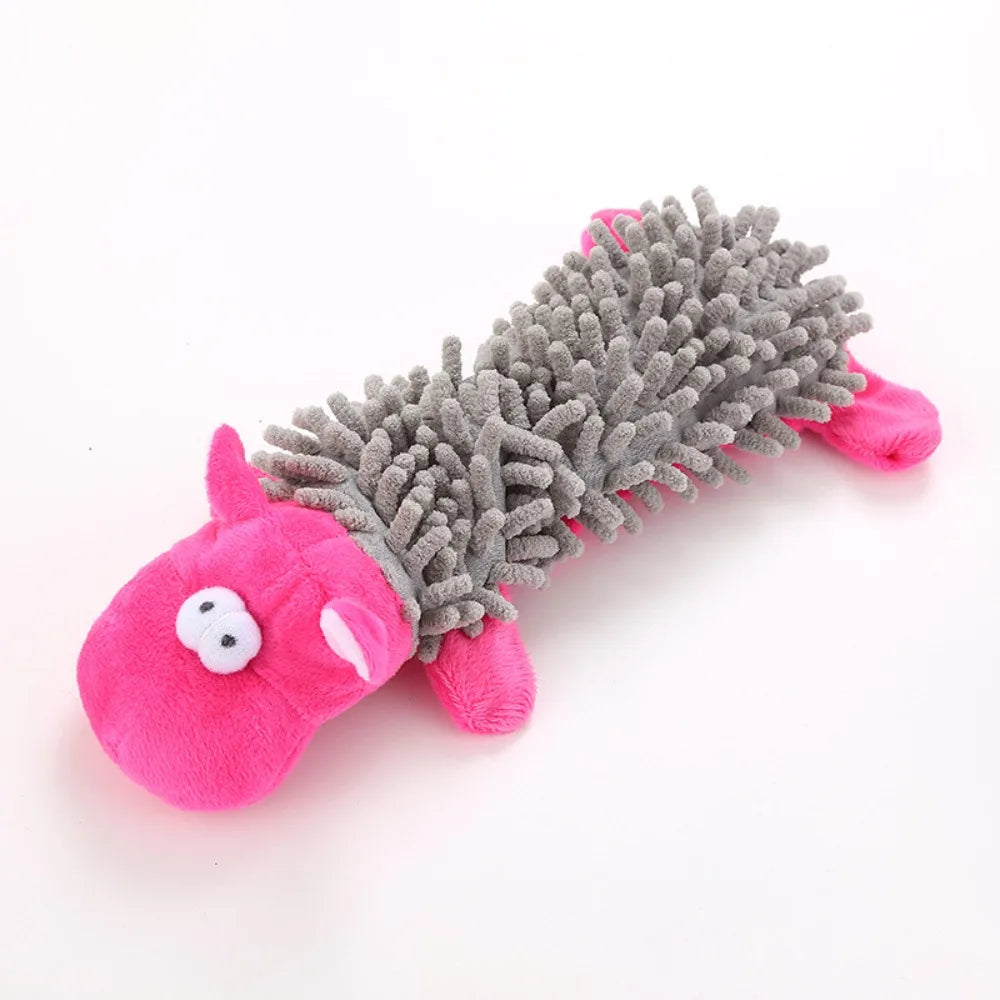 Plush Pet Plush Chew Sounding Toy With Squeaky Animal Shape Cat&Dog Vocalization Toy Bite Resistant Training Entertainment