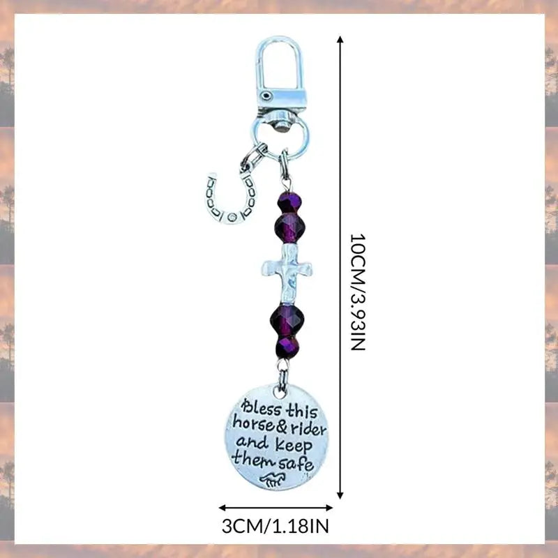 2025 Trend Horse Saddle And Bridle Charm Clip, Bless-This Horse And Rider Keep Safe Bridle Saddle Charm Gifts For Horse Rider