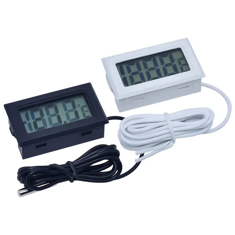 Waterproof Digital Thermometer with LCD Display Portable Temperature Sensor for Car Fish Tank and Refrigerator Use