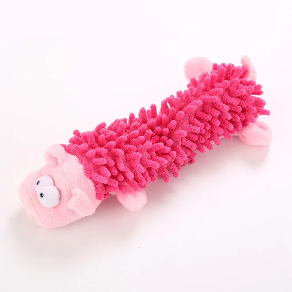 Plush Pet Plush Chew Sounding Toy With Squeaky Animal Shape Cat&Dog Vocalization Toy Bite Resistant Training Entertainment