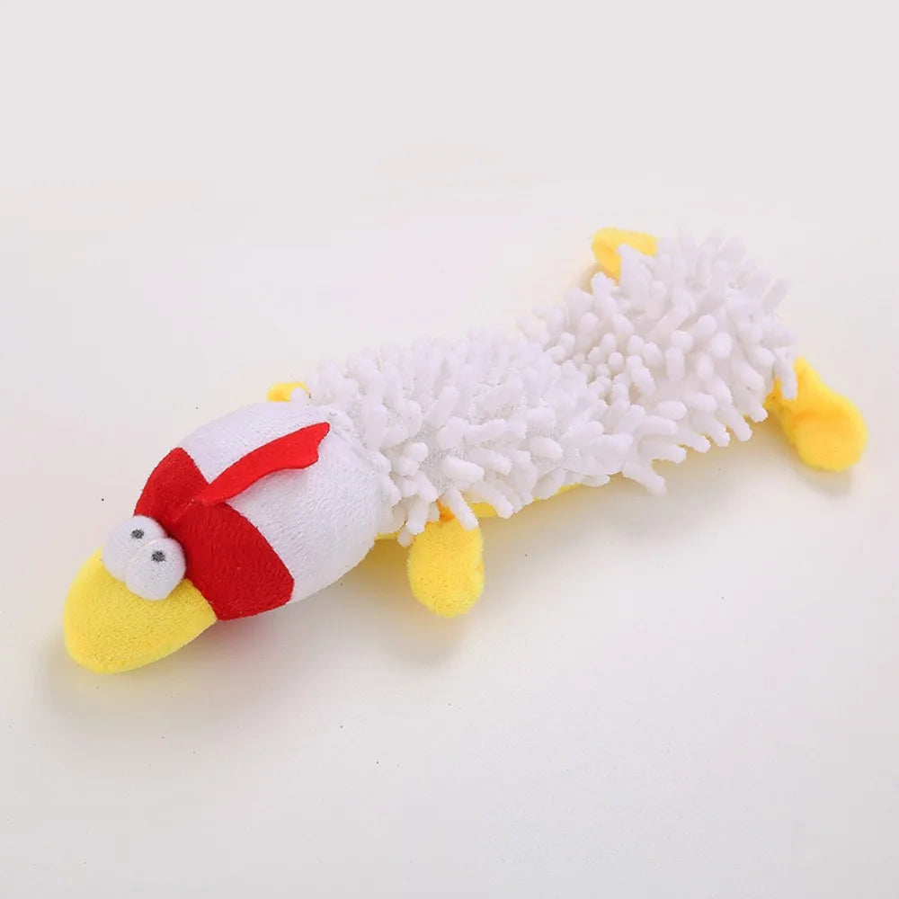 Plush Pet Plush Chew Sounding Toy With Squeaky Animal Shape Cat&Dog Vocalization Toy Bite Resistant Training Entertainment