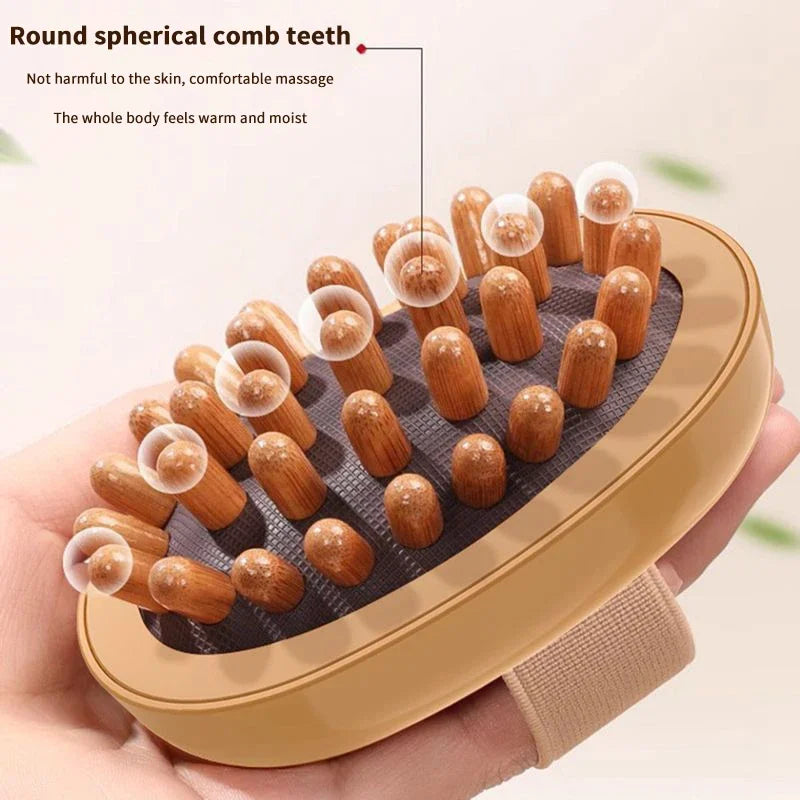 Body Anti Cellulite Brush Soothing Wooden Essential Oil Spa Air Cushion Massage Hair Comb Scalp Massage Brush Dead Skin Remover