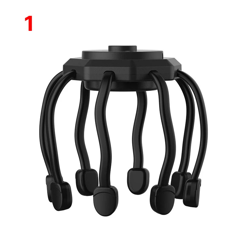 Electric Octopus Scalp Massager Hands-free 8 Claws Vibration Contacts 360 Degree 3 Modes Head Scratcher Massage Health Care