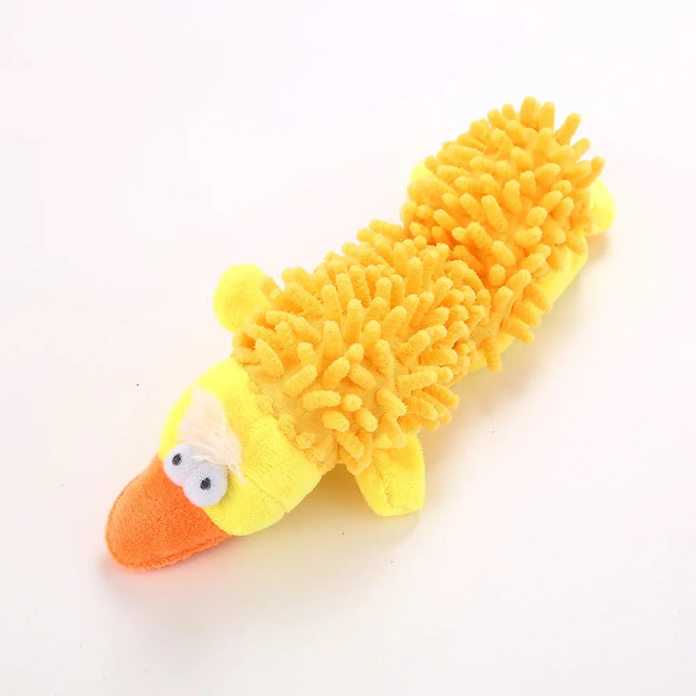 Plush Pet Plush Chew Sounding Toy With Squeaky Animal Shape Cat&Dog Vocalization Toy Bite Resistant Training Entertainment