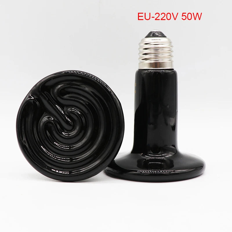 Pet Reptile Far Infrared Ceramic Heating Lamp Heat Emitter Light Bulb for Ortoise Lizard Spider Pet Warmer Bulb Brooder EU/US Pl