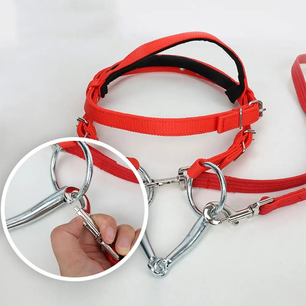 Thickened Horse Halters Comfortable Adjustable Strap Horse Neck Stretcher Durable Heavy Duty Horse Bridle Training Rope