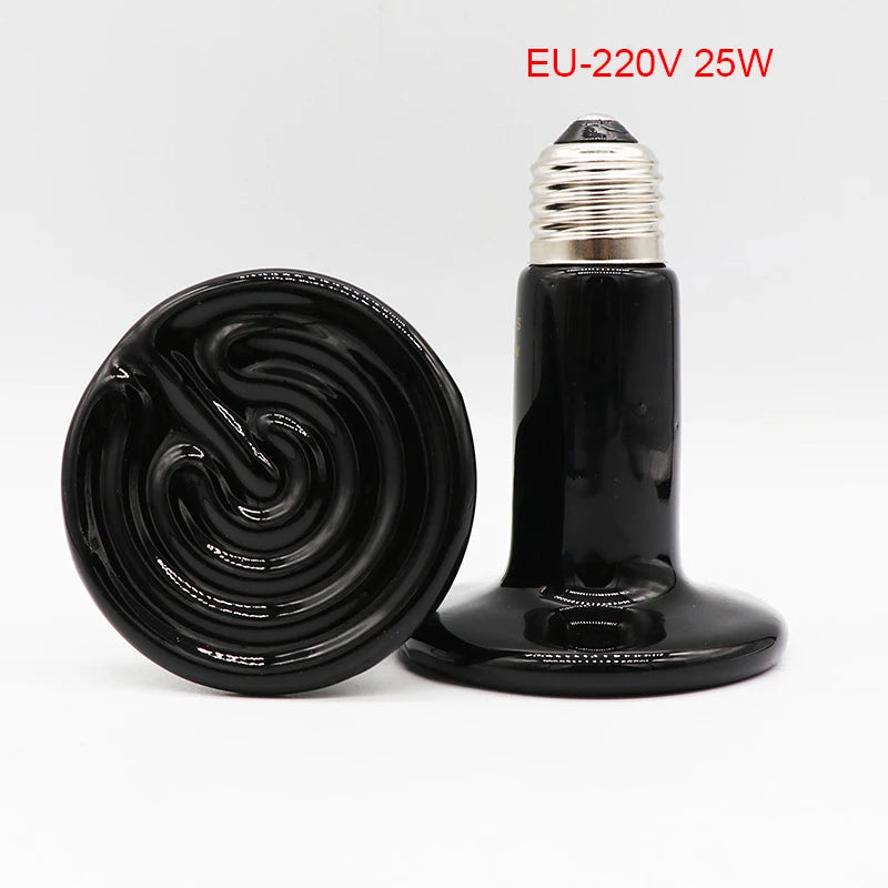 Pet Reptile Far Infrared Ceramic Heating Lamp Heat Emitter Light Bulb for Ortoise Lizard Spider Pet Warmer Bulb Brooder EU/US Pl