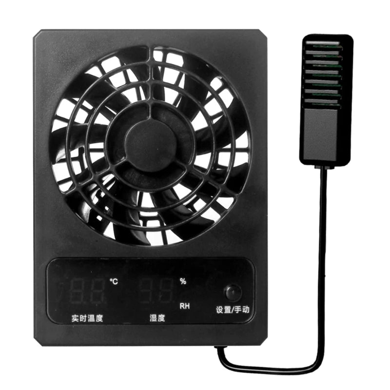 Reptiles Cooling Fan for Terrariums Low Noise Energy Saving Chiller Air Coolers Humidity Reducer Chiller Automatic Control B03D
