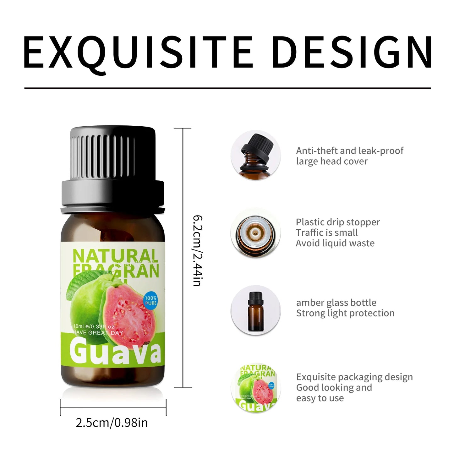 10ml Guava Essential Oils Guava women's Perfume In car fragrance Funny Gifts perfume Face Essential Oil Aromatic Essences