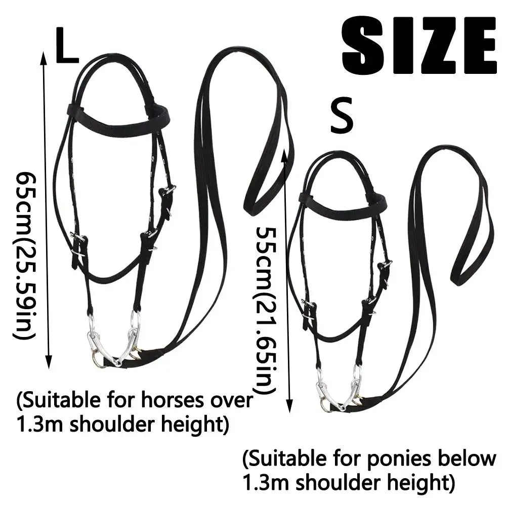 Thickened Horse Halters Comfortable Adjustable Strap Horse Neck Stretcher Durable Heavy Duty Horse Bridle Training Rope