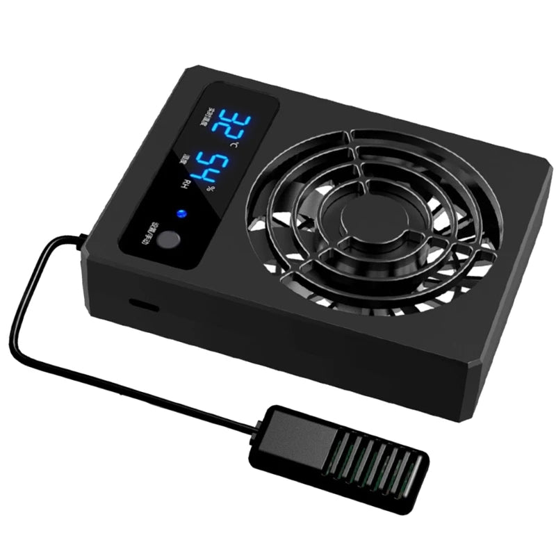 Reptiles Cooling Fan for Terrariums Low Noise Energy Saving Chiller Air Coolers Humidity Reducer Chiller Automatic Control B03D