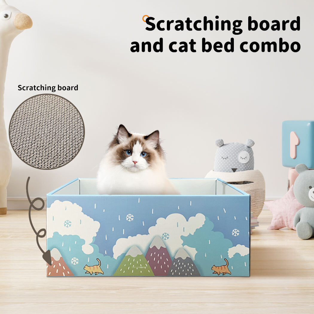 Pawz Interactive Pet Toy Set Cat Tunnel Bed Feather Teaser Dog Scratching Board