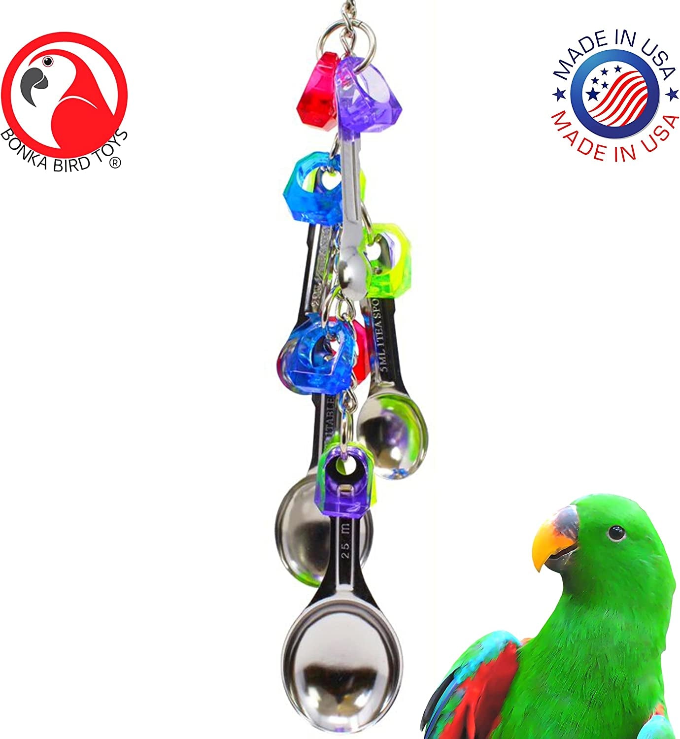 1969 Spoon Delight Medium Large Parrot Bird Toy African Grey Parrot Amazon Conure and Similar Birds