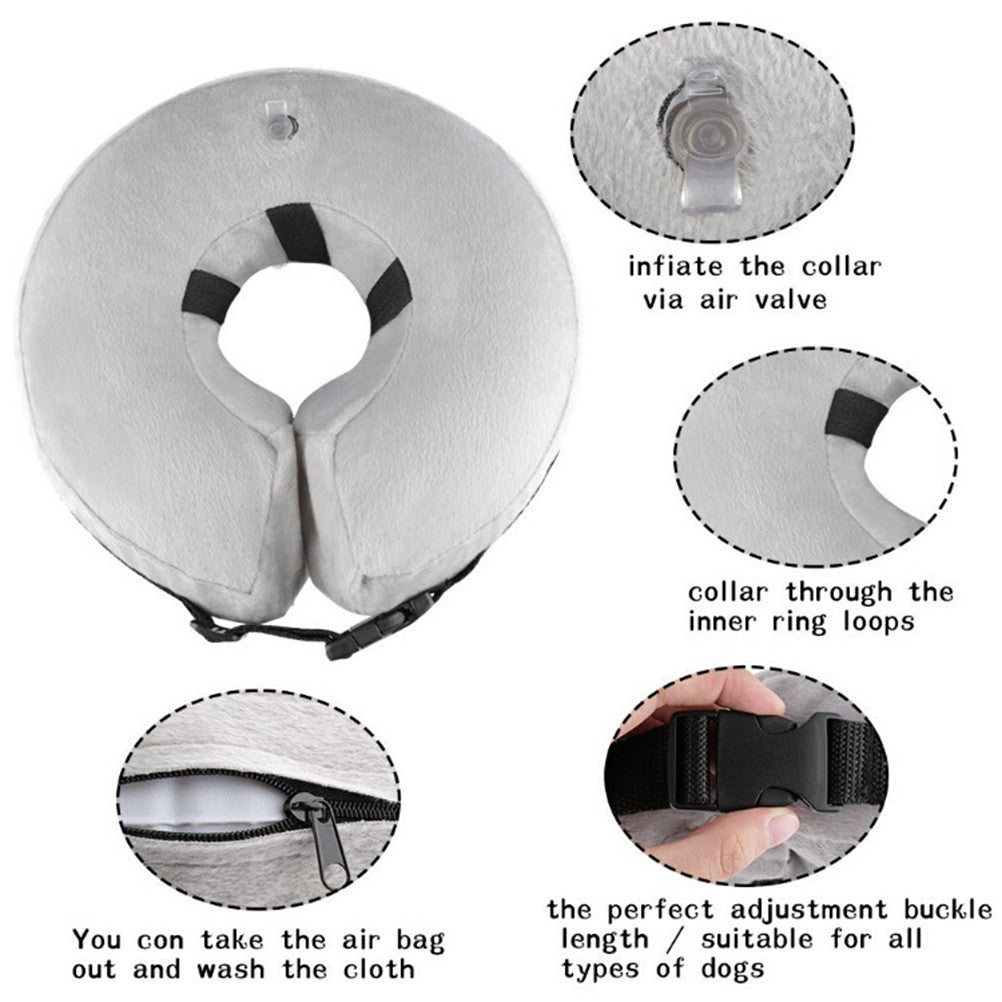 Soft Adjustable Inflated Elizabethan Collar-2
