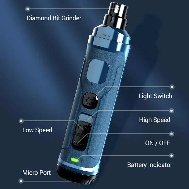 ROJECO N30 Electric Dog Nail Clippers For Dog Nail Grinder Rechargeable Professional Pet Clipper For Cat Claws Cutter Grooming