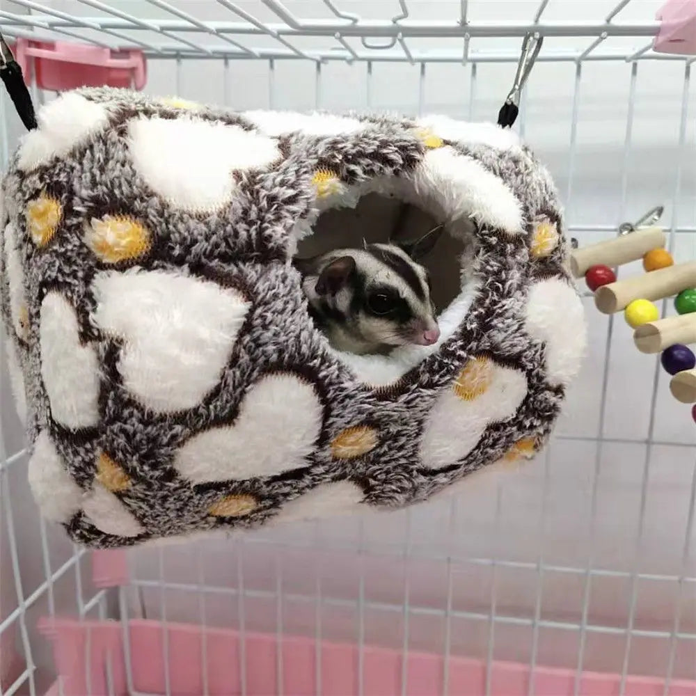 Pet Supplies Hanging Bird Nest Plush Squirrel Beds Hamster Cage Pet Hammock Pet Sleeping Bag