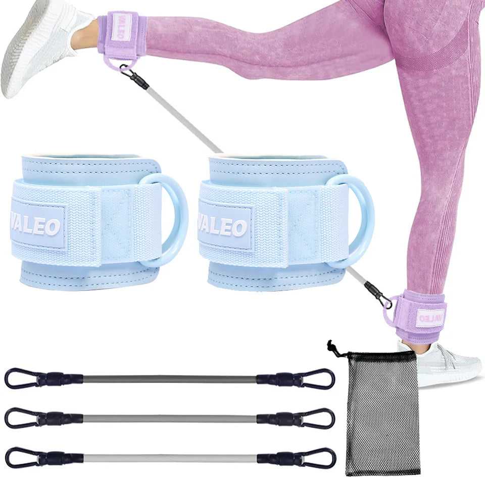 LOOGDEEL 1Pcs Ankle Straps Set Foot Support Cuff Unisex Yoga Pilates Resistance Bands With Ankle Padd Weight Leg Training Brace