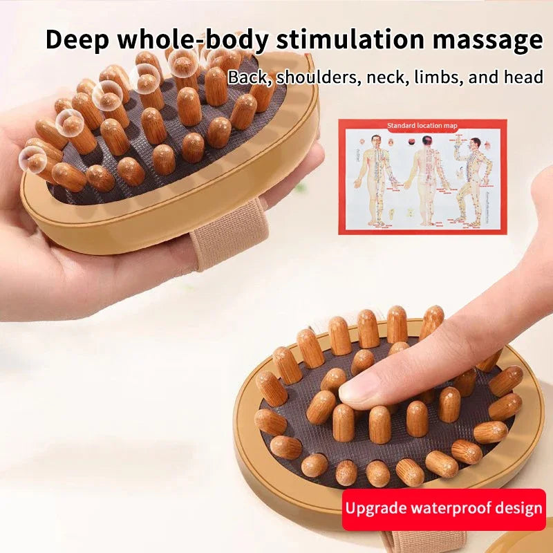 Body Anti Cellulite Brush Soothing Wooden Essential Oil Spa Air Cushion Massage Hair Comb Scalp Massage Brush Dead Skin Remover