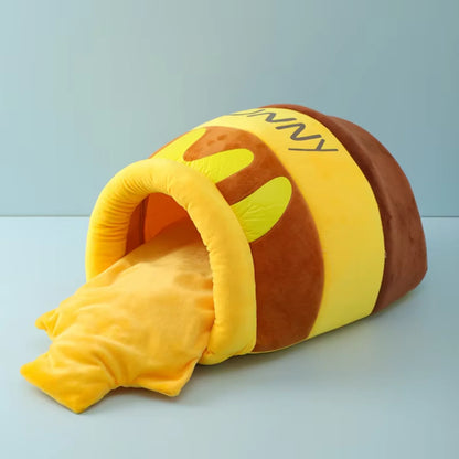 Cat bed house pet accessories, all-season sewn mat, cat cushion basket honey jar-shaped pet products, for small cats.