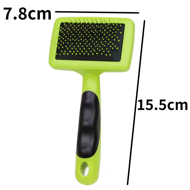 Dog Brush Stainless Steel Dogs Combs Massage Dog Grooming Brush Pet Hair Remover Cleaning Tools Soft Handle Cat Comb Brush Cat