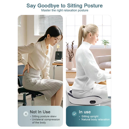 Electric Massage Cushion Vibration Massage Chair Cushion Hip Massage Mat Buttock Massager Waist Support Lumbar Pillow masajeador