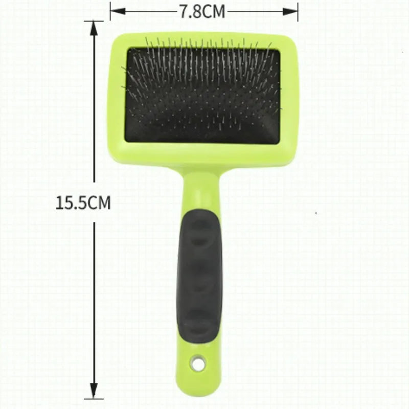 Dog Brush Stainless Steel Dogs Combs Massage Dog Grooming Brush Pet Hair Remover Cleaning Tools Soft Handle Cat Comb Brush Cat
