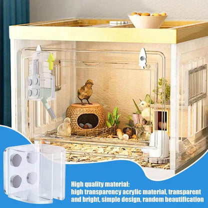 Hamster Water Bottle Stand Acrylic Transparent Feeder Bracket For Squirrels Leakproof Hamster Water Bottle Magnetic Holder