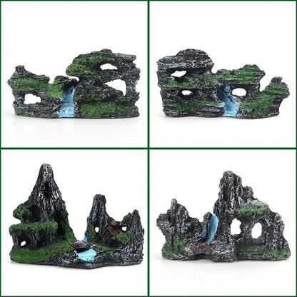 Decorative Rocks Aquarium Decoration Resin Rockery for Fish Tank Decoration Fake Stone Fish Tank Decor Aquarium Decorative Rocks