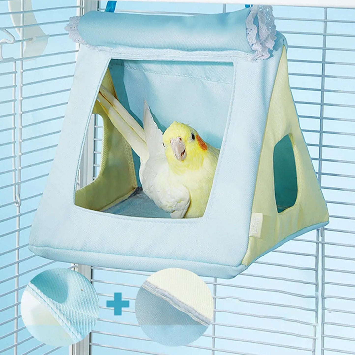 Bird Nest House Parrot Hanging Tent,Hanging Hammock All Seasons Use Hut Bird Bed for Parakeets Small Animals Cockatiels