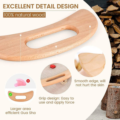 Wooden Cellulite Massager Body Guasha Tool Lymphatic Drainage Massager Muscle Scraper Back Massage Tool Relieve Muscle Fatigue