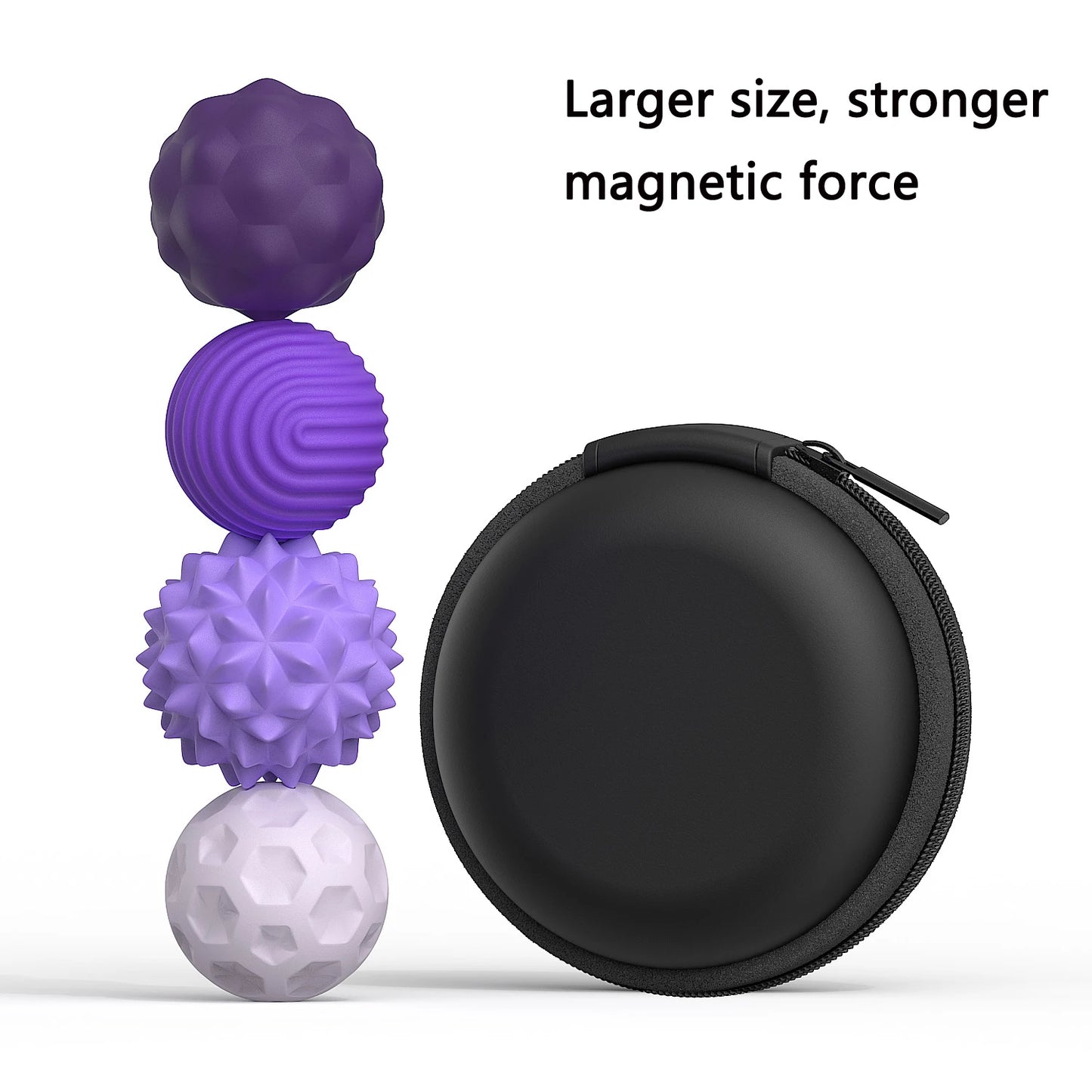 New Stress-Relief Magnetic Ball Toy Durable Rubber Fidget Spinner Toy Multicolor Novelty Relax Gadget for Adults and Youngsters