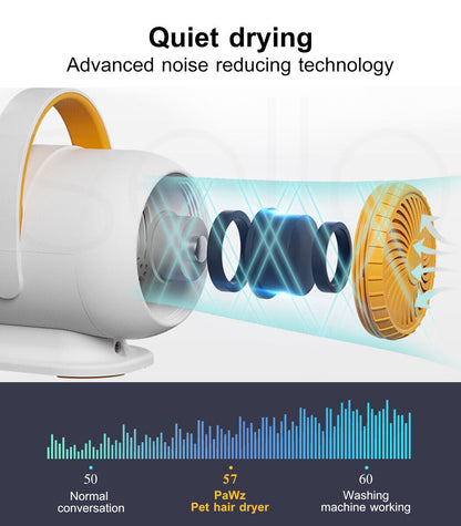 Pawz Pet Hair Dryer Grooming Dog Cat Blow Speed Hairdryer Blower Heater 3200W