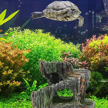 Resin Turtle Basking Platform Reptile Aquarium Adornment Fish Tank nament Terrarium Decor Pet Products TORTOISE