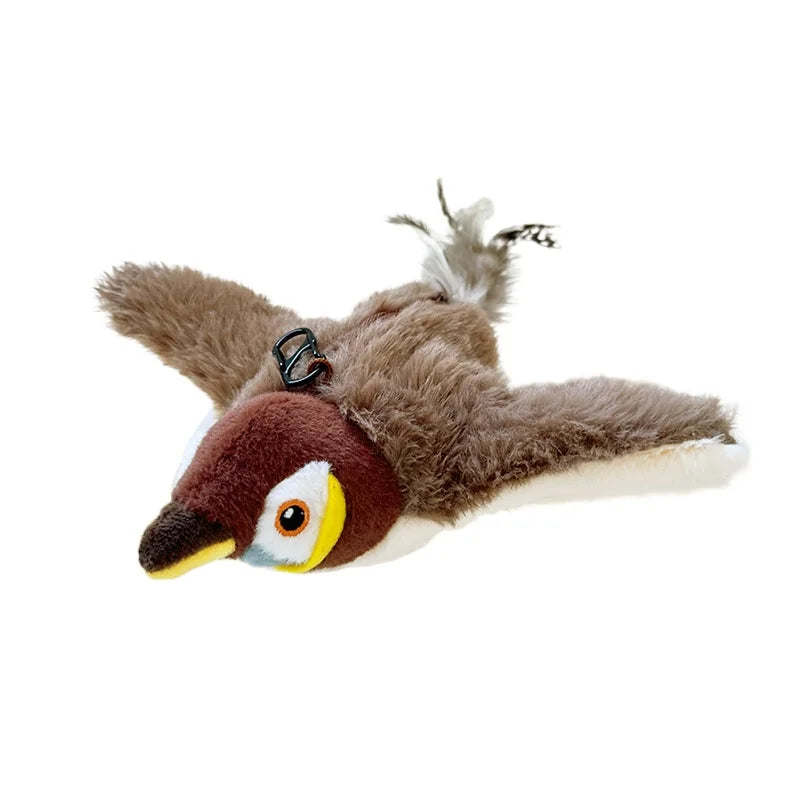 Hot Simulated Bird Cat Toy Interactive Toys Dog Rechargeable Chirping Flapping Bird(no Flying) Touch Activated Plush Pet Toy