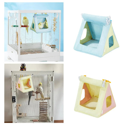 Bird Nest House Parrot Hanging Tent,Hanging Hammock All Seasons Use Hut Bird Bed for Parakeets Small Animals Cockatiels